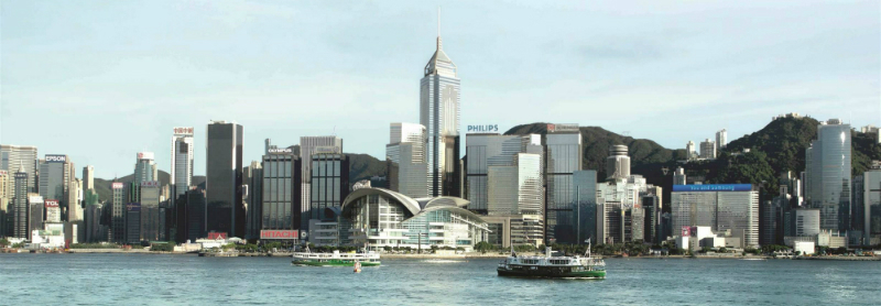 A picture of Victoria Harbour with the view of HKCEC