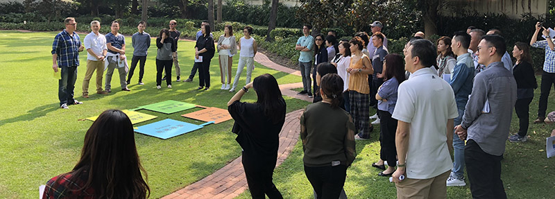 HML’s management staff participating in team building workshop