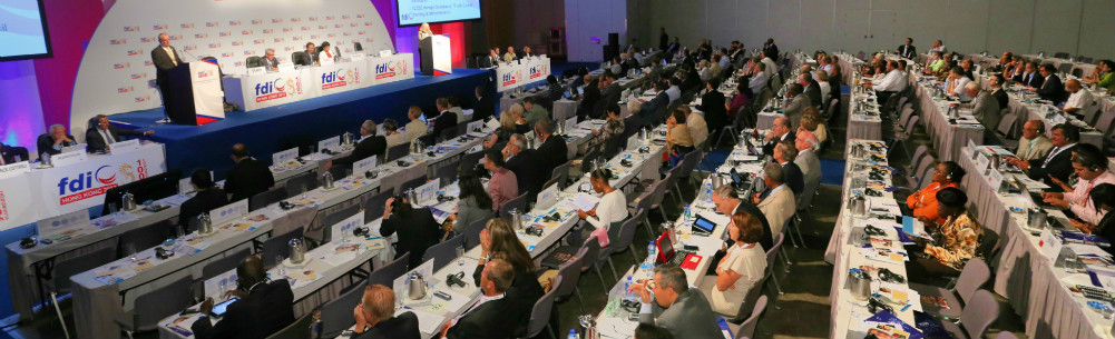 Delegates participating in a conference