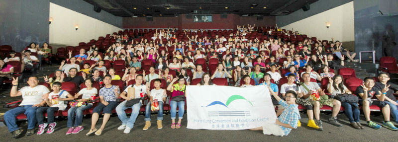 HML’s staff participating in staff movie day